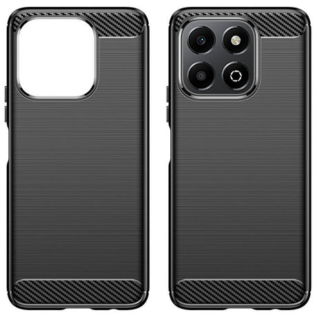 Противоударен Калъф за Honor X6b, Premium Carbon Case, Черен (2)