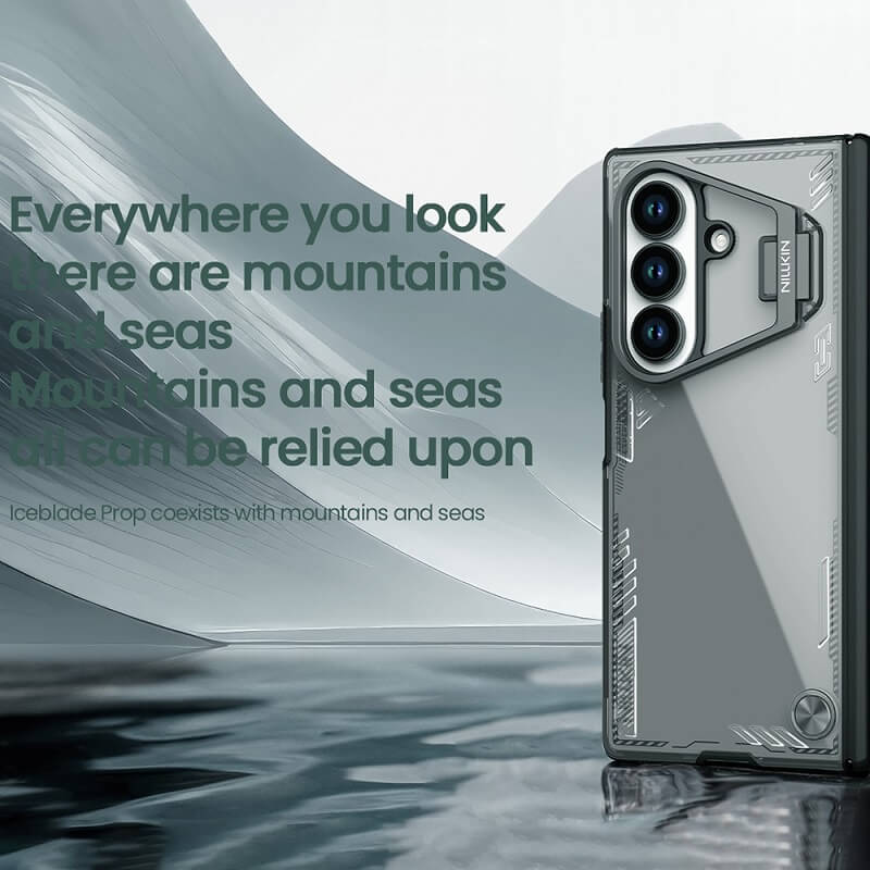 Противоударен Калъф за Samsung Z Fold 7, Nillkin Iceblade CamProp Case, Сив (6)