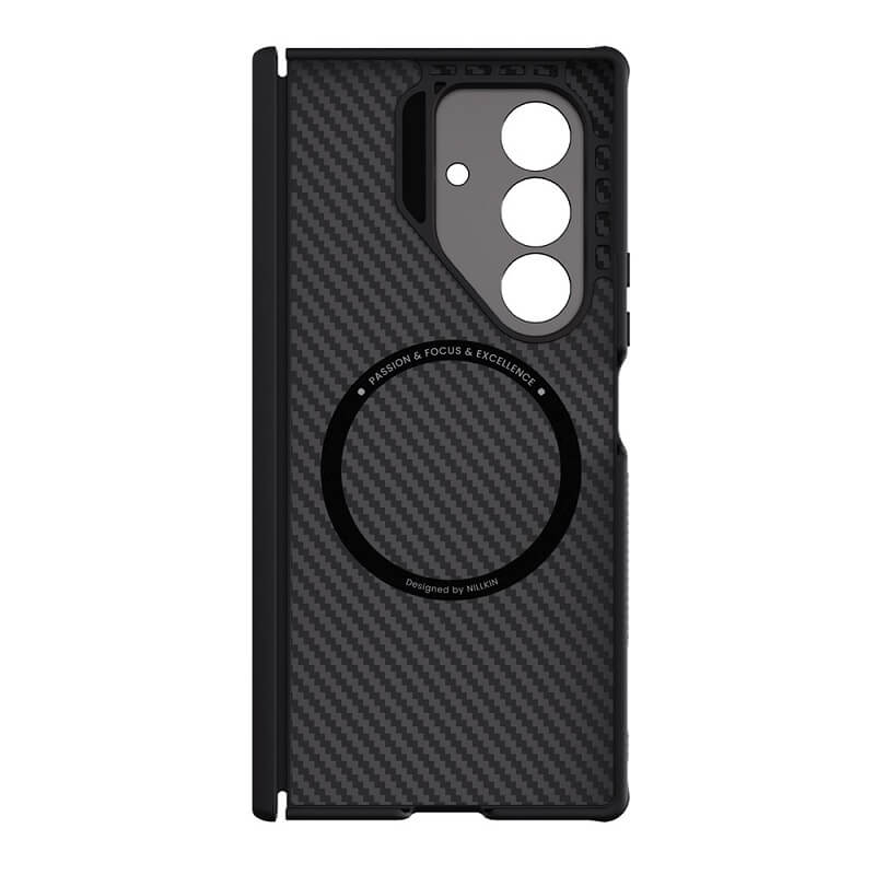 Magsafe Калъф за Samsung Z Fold 7, Nillkin Aramid Fiber CarboProp Case, Черен (4)