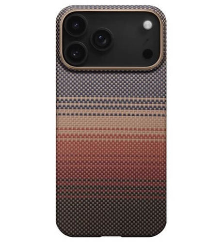 Magsafe Калъф за iPhone 17 Pro Max, Pitaka Edge Sunset Case, Кафяв (2)
