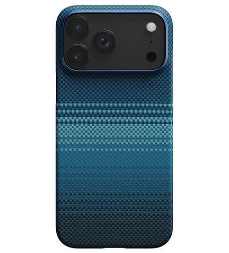 Magsafe Калъф за iPhone 17 Pro, Pitaka Edge Moonrise Case, Син (2)