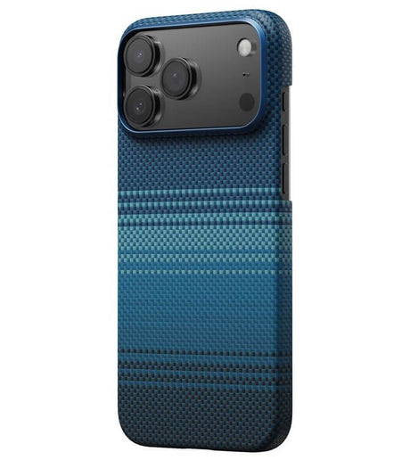 Magsafe Калъф за iPhone 17 Pro, Pitaka Edge Moonrise Case, Син (3)