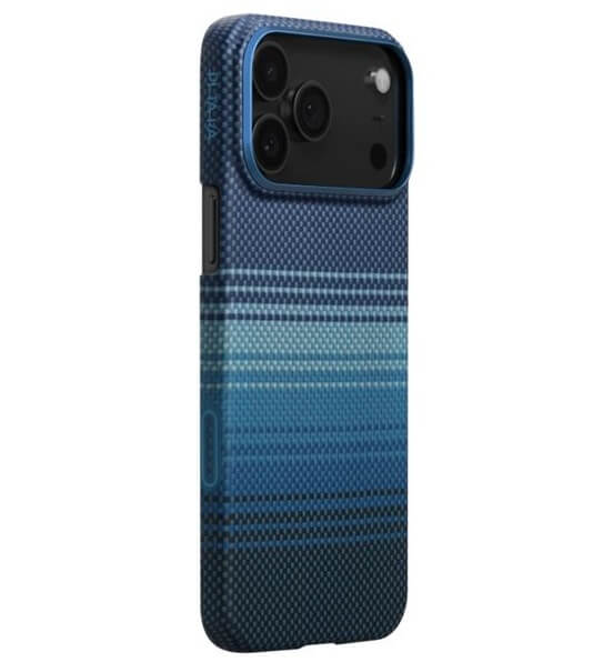Magsafe Калъф за iPhone 17 Pro Max, Pitaka Edge Moonrise Case, Син