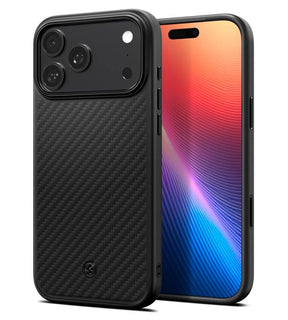 Magsafe Калъф за iPhone 17 Pro, Spigen Enzo Aramid T Case, Черен