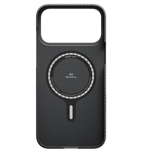 Magsafe Калъф за iPhone 17 Pro Max, Pitaka Edge Black-Gray Case, Черен (7)