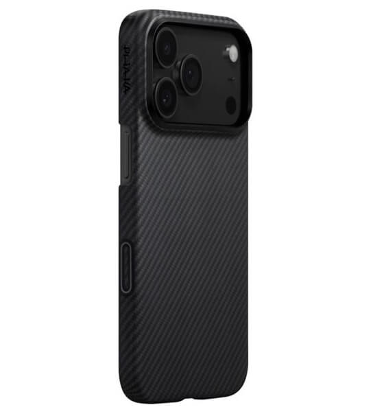 Magsafe Калъф за iPhone 17 Pro, Pitaka Edge Black-Gray Case, Черен