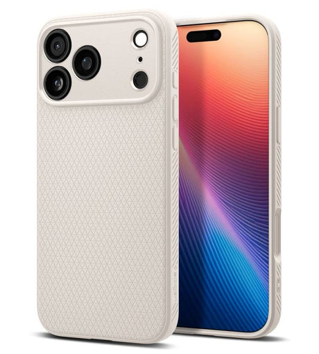 Противоударен Калъф за iPhone 17 Pro, Spigen Liquid Air Case, Бежов