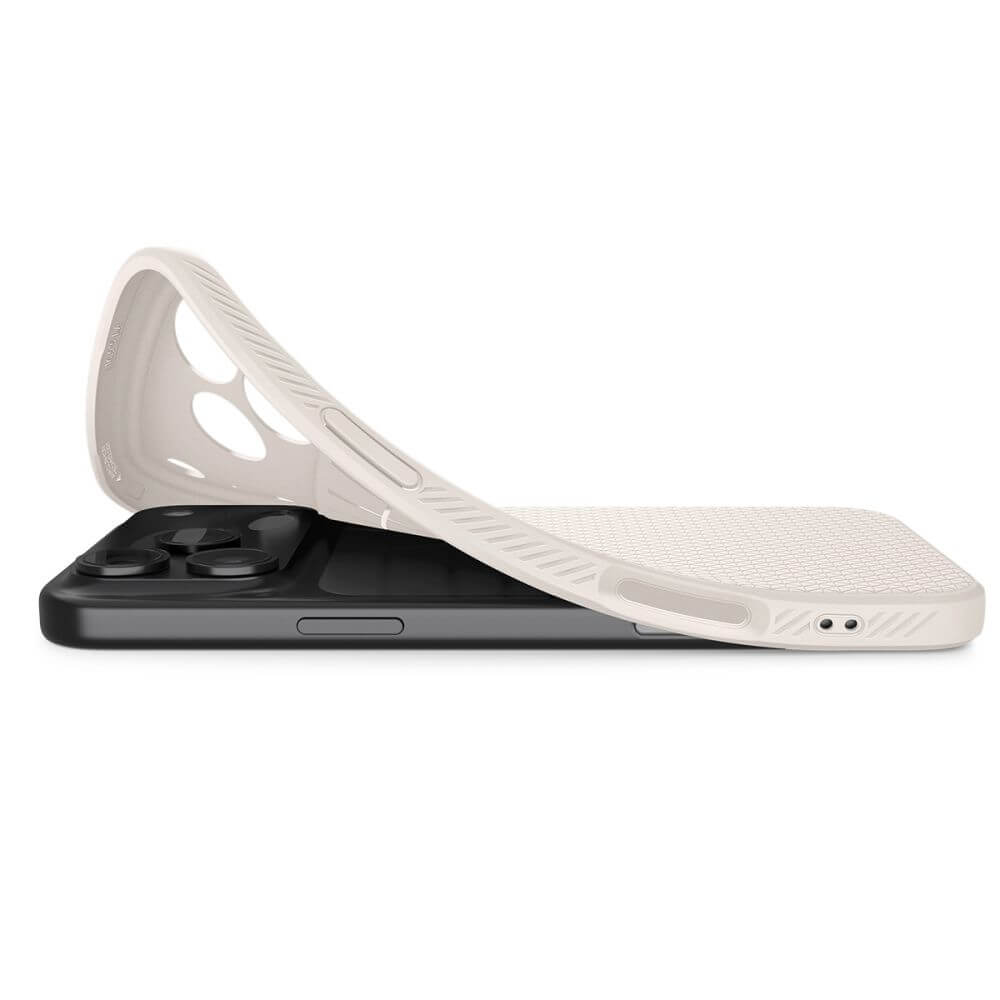 Противоударен Калъф за iPhone 17 Pro Max, Spigen Liquid Air Case, Бежов (6)