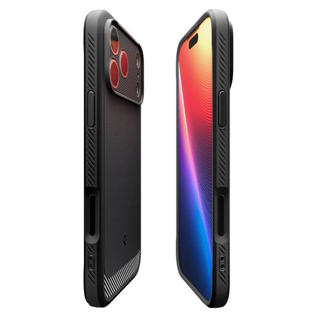 MagSafe Калъф за iPhone 17 Pro Max, Spigen Rugged Armor Case, Черен (3)