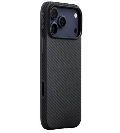 Magsafe Калъф за iPhone 17 Pro, Pitaka Aramid UltraGuard Black-Gray Case, Черен (5)