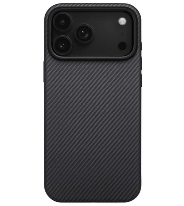 Magsafe Калъф за iPhone 17 Pro Max, Pitaka Aramid UltraGuard Black-Gray Case, Черен