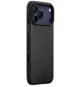 Magsafe Калъф за iPhone 17 Pro Max, Pitaka Aramid UltraGuard Black-Gray Case, Черен (5)