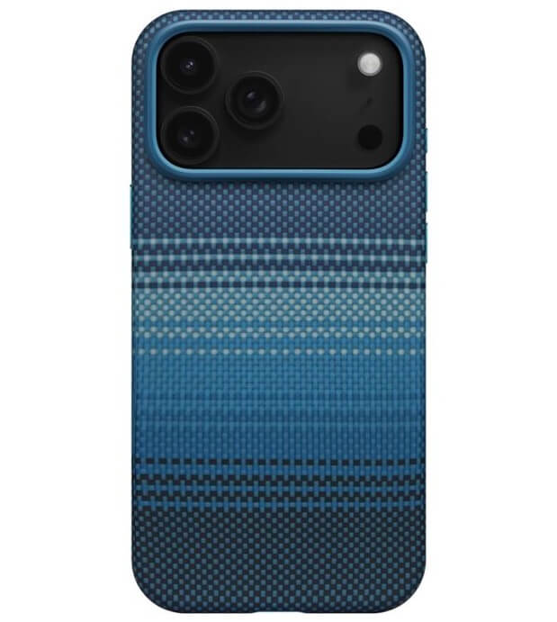 Magsafe Калъф за iPhone 17 Pro, Pitaka Aramid UltraGuard Moonrise Case, Син