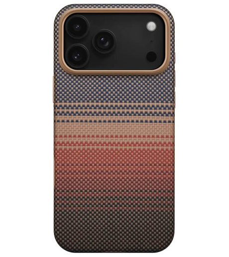 Magsafe Калъф за iPhone 17 Pro Max, Pitaka Aramid UltraGuard Sunset Case, Кафяв