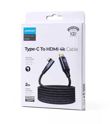 HDMI към USB-C Кабел, Joyroom HDMI Video Cable 2m, Черен (4)