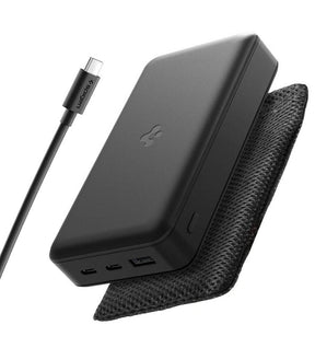 Външна Батерия, Spigen Essential Alloy Portable Charger 20000mAh 30W EA3020, Черен