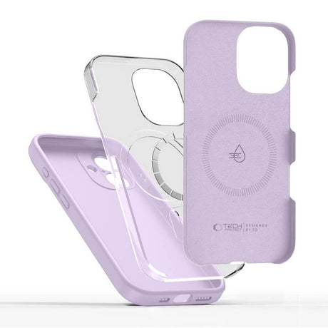 Magsafe Калъф за iPhone Air, Tech-Protect Silicone Case, Лилав (2)
