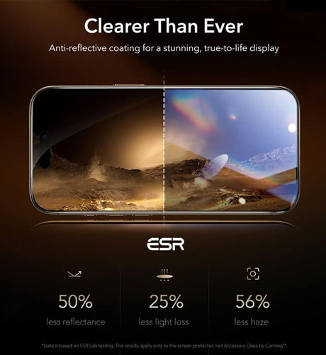 Протектор за iPhone 17 Pro, ESR Ultrafit Armorite Pro Glass, Прозрачен (5)