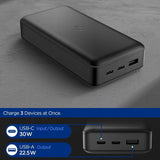 Външна Батерия, Spigen Essential Alloy Portable Charger 20000mAh 30W EA3020, Черен (2)