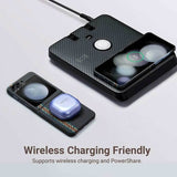 Magsafe Калъф за Samsung Z Flip 5, Pitaka MagEZ 3 Rhapsody Case, Черен (3)