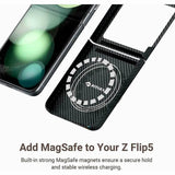 Magsafe Калъф за Samsung Z Flip 5, Pitaka MagEZ 3 Rhapsody Case, Черен (5)