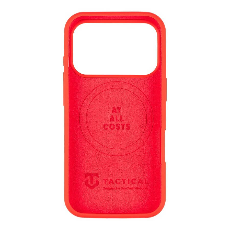Magsafe Силиконов Калъф за iPhone 17 Pro, Tactical MagForce Velvet Smoothie Case, Червен (4)