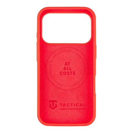 Magsafe Силиконов Калъф за iPhone 17 Pro, Tactical MagForce Velvet Smoothie Case, Червен (4)