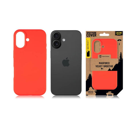 Magsafe Силиконов Калъф за iPhone 17, Tactical MagForce Velvet Smoothie Case, Червен (5)