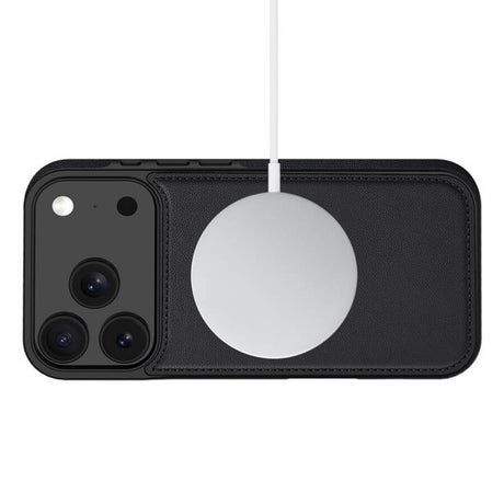 Magsafe Кожен Калъф с Джобове за iPhone 17 Pro, Tech-Protect Wallet Book Case, Черен (4)