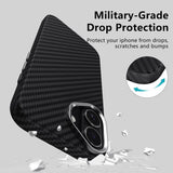 Magsafe Калъф за iPhone 17, Tech-Protect ION Carbon Case, Черен (4)