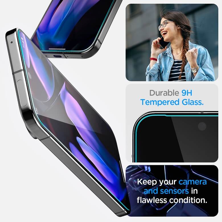 Стъклен Протектор за Google Pixel 10 Pro/ 10, Spigen EZ Fit Glass 2бр., Прозрачен (7)