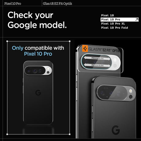 Протектор за Камерата на Google Pixel 10 Pro, Spigen EZ Fit Cam Glass 2бр., Прозрачен (10)