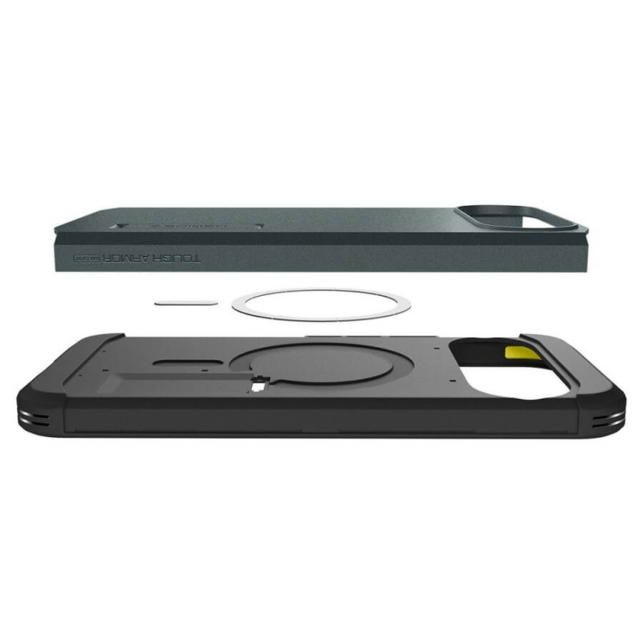 MagSafe Противоударен Калъф за Google Pixel 10 Pro/ 10, Spigen Tough Armor Case, Зелен (8)