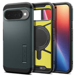 MagSafe Противоударен Калъф за Google Pixel 10 Pro/ 10, Spigen Tough Armor Case, Зелен (3)