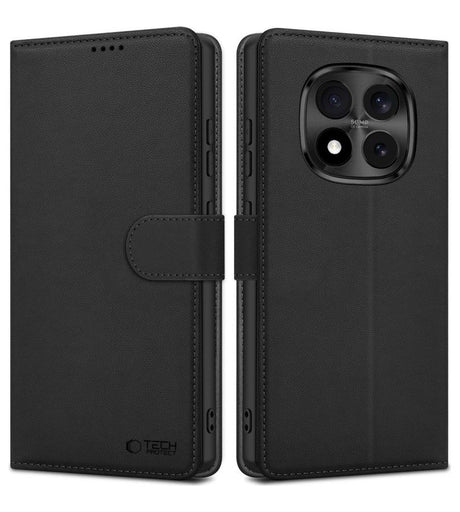 Кожен Калъф с Джобове за Xiaomi Redmi Note 15 Pro Plus 5G, Tech-Protect Wallet Book Case, Черен