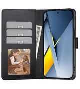 Кожен Калъф с Джобове за Xiaomi Poco F8 Ultra, Tech-Protect Wallet Book Case, Черен (2)