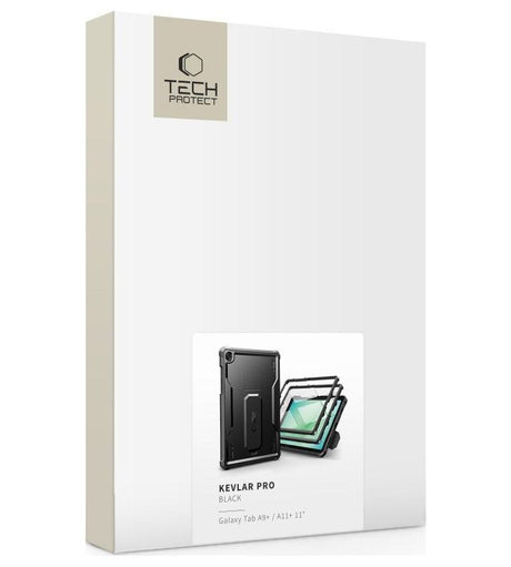 Противоударен Калъф за Samsung Tab A11 Plus/ A9 Plus 11", Tech-Protect Kevlar Pro Case, Черен (8)