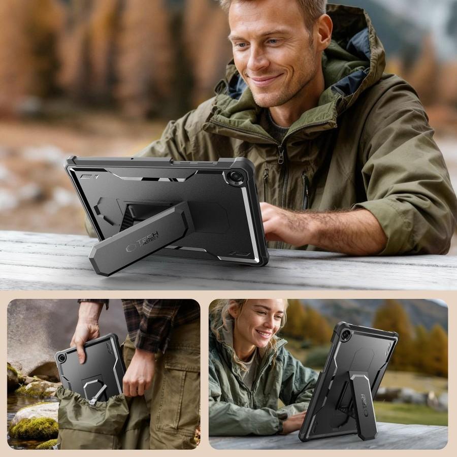 Противоударен Калъф за Samsung Tab A11 Plus/ A9 Plus 11", Tech-Protect Kevlar Pro Case, Черен (2)