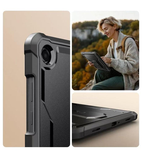 Противоударен Калъф за Samsung Tab A11 Plus/ A9 Plus 11", Tech-Protect Kevlar Pro Case, Черен (5)