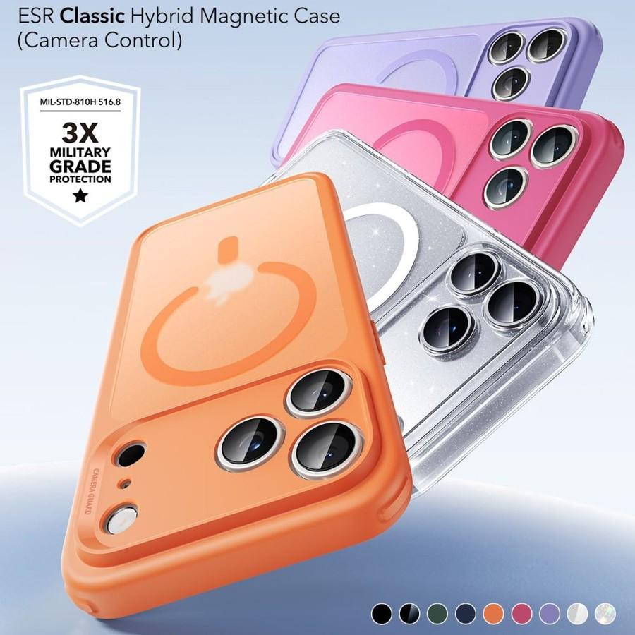 Magsafe Калъф за iPhone 17 Pro Max, ESR Classic Hybrid Frosted Magnetic Case, Оранжев (5)