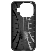 Противоударен Калъф за Xiaomi 15T Pro, Spigen Rugged Armor Case, Черен (12)