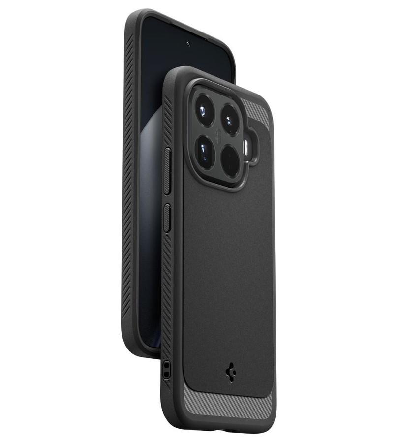 Противоударен Калъф за Xiaomi 15T Pro, Spigen Rugged Armor Case, Черен (7)