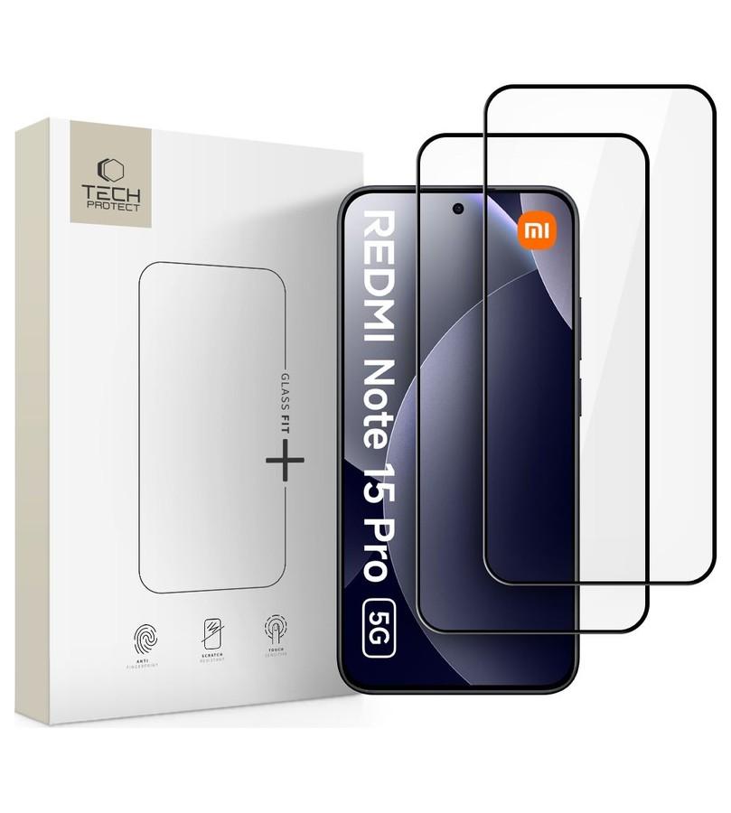 Стъклен Протектор за Xiaomi Redmi Note 15 Pro, Tech-Protect Fit+ FC Glass 2бр., Прозрачен