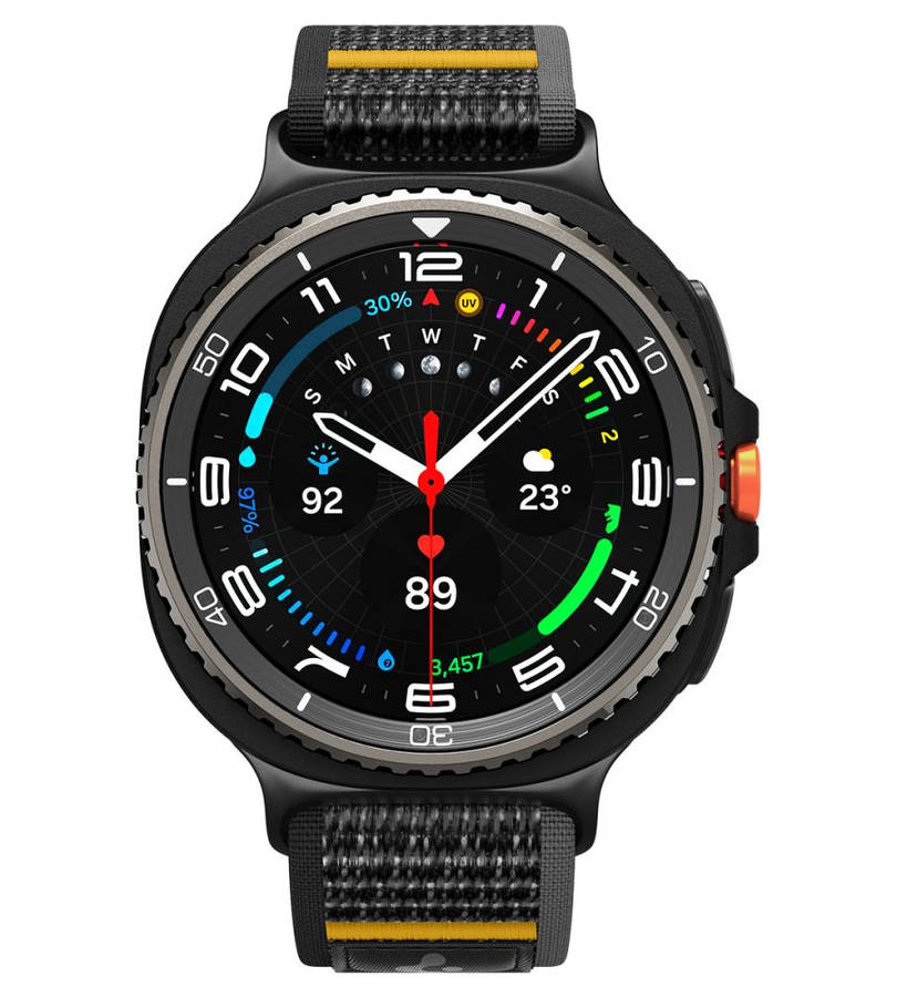 Текстилна Каишка за Samsung Watch 8/ 8 Classic 40/ 44/ 46mm, Spigen Athlex Air Band, Черен (3)