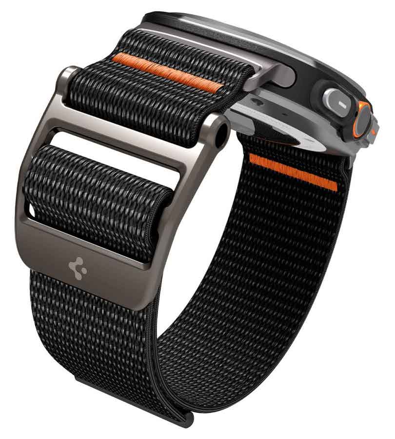 Текстилна Каишка за Samsung Watch Ultra 47mm, Spigen DuraPro Flex Band, Черен (2)