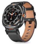Кожена Каишка за Samsung Watch Ulltra 47 mm, Tech-Protect Delta Pro Leather Band, Черен