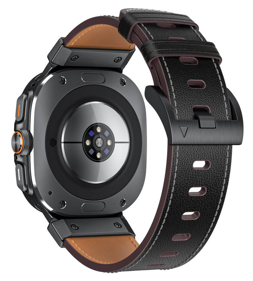 Кожена Каишка за Samsung Watch Ulltra 47 mm, Tech-Protect Delta Pro Leather Band, Черен (2)
