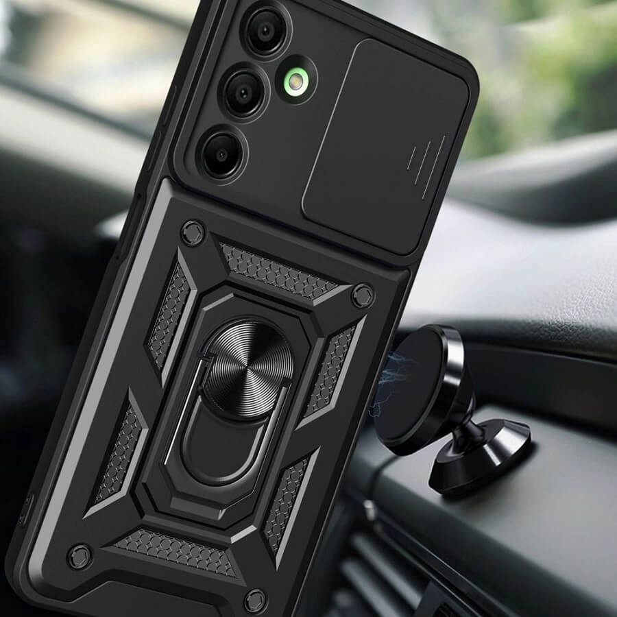 Калъф с Предпазител за Камера и Стойка за Samsung A17, Tech-Protect CamShield Pro Case, Черен (4)