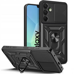 Калъф с Предпазител за Камера и Стойка за Samsung A17, Tech-Protect CamShield Pro Case, Черен