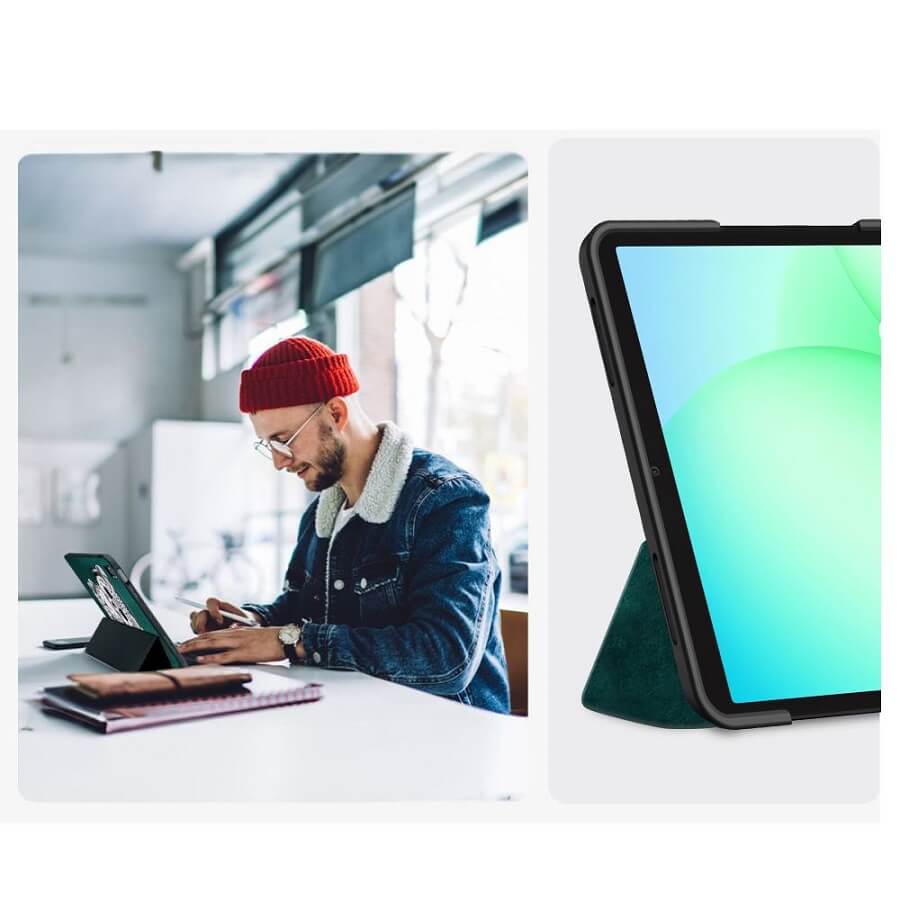 Защитен Калъф за Samsung Tab A11/ A9 8.7", Tech-Protect Trifold Sad Cat Case, Зелен (7)